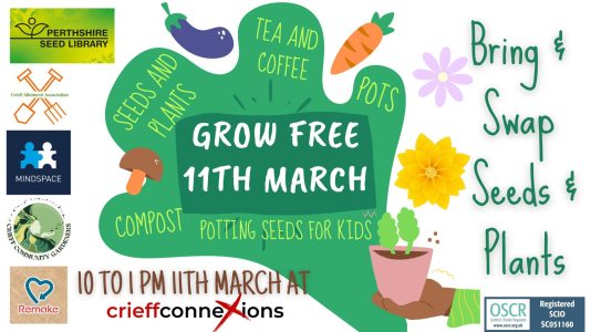 Crieff Connexions connection CrieffConnexions Grow Free event on the 11th March